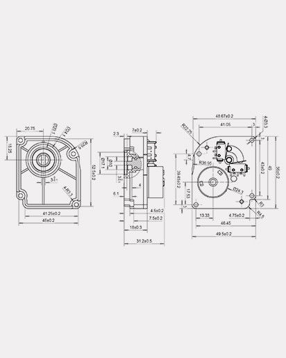 2 way brass ball valve DC3.6V actuator motor, 1NM, geared motor